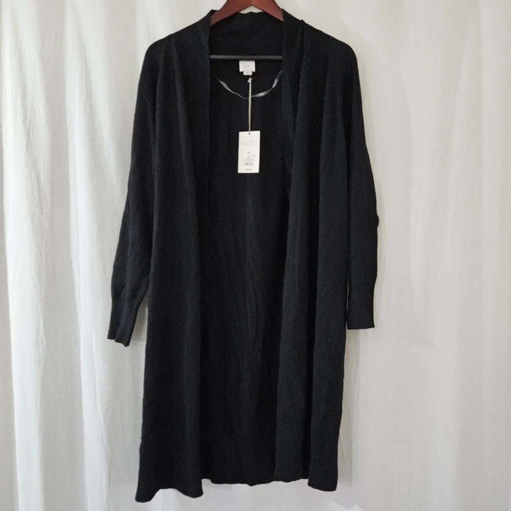 a new day Long Duster Cardigan in Black Women’s Size XL - Picture 4 of 8